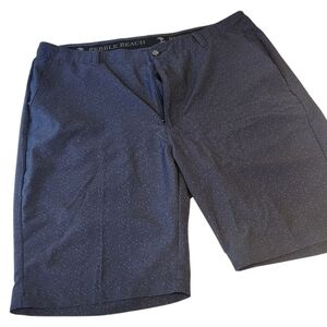Pebble Beach Men's Dry-Luxe Performance Comfort Waist Golf Shorts Navy Size 38